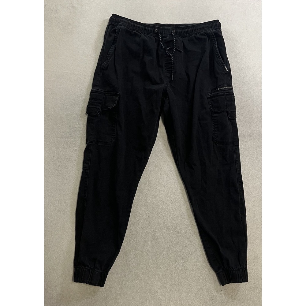 Tony Hawk Cargo Jogger Pants Men's Size Large Black Stretch Streetwear Skater